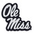 Ole Miss Chrome Metal Emblem