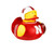 Nebraska Cornhuskers Collegiate Football Toy Rubber Duck