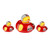 Ohio State Buckeyes NCAA All Star Toy Rubber Duck Set (3 Pack Ducks)