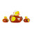 Texas Longhorns Collegiate Football Toy Rubber Ducks - White Helmet with Orange Jersey