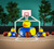 University Of Kentucky NCAA All Star Basketball 4 inch Rubber Duck Toys - Displayed on a miniature basketball court
