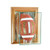 Vertical Wall Mounted Football Glass Display Case - Walnut - UV50