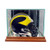 Mini Football Helmet Glass Display Case - Walnut Base - UV50