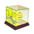 Softball Glass Display Case - Cherry Base - UV50