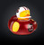 University Of South Carolina Collegiate Rubber Duck Toy - Displayed on a black gradient background
