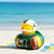 Miami Hurricanes NCAA Football Toy Rubber Duck - Wearing Helmet and Jersey Miami Hurricanes NCAA Football Toy Rubber Duck - Wearing Helmet and Jersey