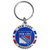New York Rangers NHL Round Metal Blue, Red & White Keychain