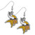 Minnesota Vikings NFL Football Dangle Logo Earrings Minnesota Vikings NFL Football Dangle Logo Earrings