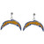 LA Chargers Crystal Stud Earrings