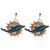 Miami Dolphins Crystal Stud Earrings