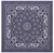 Paisley Grey White Bandana - Large