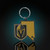 Vegas Golden Knights NHL Home State Rubber Logo Keychain - On a knights color background
