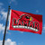 Lamar Cardinals Red & Black 3' x 5' Logo Flag - Outdoors - Displayed flying from a black flag pole