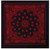 Paisley Black Red Bandana