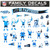 Carolina Panthers NFL Family Decal Stickers - 25-Piece Set - Logo & Wordmark
