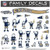 LA Rams Rams Family Decal Set