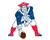 New England Patriots NFL 5" Reusable Decal Sticker - Minuteman Mascot Logo