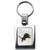 Detroit Lions NFL Football Logo Laser Etched Square Key Chain