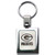 Green Bay Packers Laser Etched Key Chain - Square