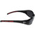 Atlanta Falcons NFL Black & Red Wrap Sunglasses - Right Profile View