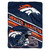 Denver Broncos 60 x 80 Raschel Throw Blanket Slant Design