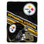 Pittsburgh Steelers 60 x 80 Raschel Throw Blanket Slant Design