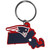 New England Patriots NFL Home State Rubber Logo Keychain