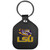 LSU Tigers Leather Square Key Chain