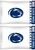 Penn State Nittany Lions NCAA Blue White 2-Piece Pillowcase Set - Logo & Wordmark