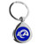 LA Rams Round Teardrop Key Chain