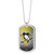 Pittsburgh Penguins NHL Color Chrome Tag Necklace - Front View Showing Penguins Logo