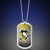 Pittsburgh Penguins NHL Color Chrome Tag Necklace - On a color background