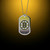 Boston Bruins NHL Color Chrome Tag Necklace - On a bruins black and gold color background