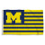 Michigan Wolverines NCAA American Stripes Flag