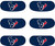 Houston Texans Fan Eye Black Stickers (6-Count) - NFL Football Vinyl Face Strips