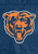 Chicago Bears NFL Navy & Orange Logo Garden Window Flag - Front View - Bears Head Logo