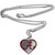 Alabama Crimson Tide Heart Shaped Necklace