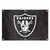 Las Vegas Raiders NFL 2' x 3' Wall Banner – Logo Embroidered Nylon Flag - With Six Metal Grommets - Front View