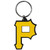 Pittsburgh Pirates Baseball Rubber Gold & Black Keychain