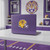 LSU Tigers Football Helmet Logo Emblem Metal Decal Sticker - Displayed on the back of a laptop