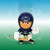 Vancouver Canucks Hockey Action Figure - On a Blue and Green Gradient Hockey themed background