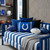 Indianapolis Colts Microfiber Blue & White Pillow Sham - Displayed in a blue and white football themed room