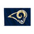 LA Rams Football Blue Flag - Rams Head Logo - 2 Metal Grommets - Front View