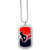 Houston Texans NFL Color Chrome Tag Necklace Houston Texans NFL Color Chrome Tag Necklace
