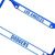 LA Dodgers Chrome License Plate Frame - Blue Chrome - Close Up