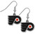 Philadelphia Flyers NHL Team Logo Chrome Dangle Earrings