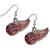 Detroit Red Wings NHL Team Logo Chrome Dangle Earrings