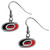 Carolina Hurricanes NHL Team Logo Chrome Dangle Earrings