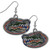 Florida Gators NCAA Team Logo Chrome Dangle Earrings