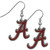 Alabama Crimson Tide NCAA Team Logo Chrome Dangle Earrings